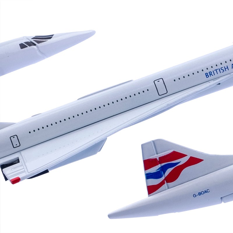 Bswath Plane Model British Airways G-BOAC Concorde Model Airplane Metal Plane Die-cast Alloy Airplanes for Gift and Collection (British Concorde) - Image 4